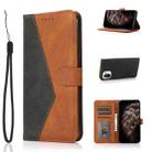 For Xiaomi Mi 11 Lite Dual-color Stitching Leather Phone Case(Black Brown) - 1