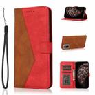 For Xiaomi Redmi Note 10 Dual-color Stitching Leather Phone Case(Brown Red) - 1