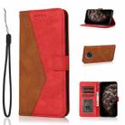 For Xiaomi Redmi Note 9 5G / Note 9T Dual-color Stitching Leather Phone Case(Brown Red) - 1