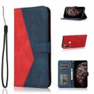 For Xiaomi Redmi Note 8 Dual-color Stitching Leather Phone Case(Red Blue) - 1