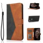 For Xiaomi Redmi Note 8 Dual-color Stitching Leather Phone Case(Black Brown) - 1
