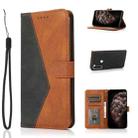 For Xiaomi Redmi Note 8T Dual-color Stitching Leather Phone Case(Black Brown) - 1