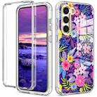 For Samsung Galaxy S23 5G 360 Full Body Painted Phone Case(Flowers L08) - 1