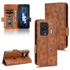 For Xiaomi Black Shark 5 Pro Symmetrical Triangle Leather Phone Case(Brown) - 1