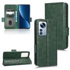 For Xiaomi 12 / 12S Symmetrical Triangle Leather Phone Case(Green) - 1