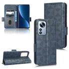 For Xiaomi 12 Pro / 12S Pro Symmetrical Triangle Leather Phone Case(Blue) - 1