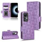 For Xiaomi 12T Symmetrical Triangle Leather Phone Case(Purple) - 1