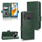 For Xiaomi Poco C40 Symmetrical Triangle Leather Phone Case(Green) - 1
