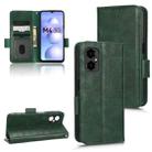 For Xiaomi Poco M4 5G Symmetrical Triangle Leather Phone Case(Green) - 1