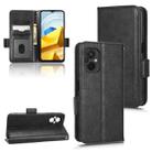 For Xiaomi Poco M5 4G Symmetrical Triangle Leather Phone Case(Black) - 1