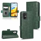 For Xiaomi Poco M5 4G Symmetrical Triangle Leather Phone Case(Green) - 1