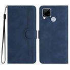 Heart Pattern Skin Feel Leather Phone Case For Realme C15/C12/Narzo 20/7i Global/Narzo 30A/C25/C25s(Royal Blue) - 1