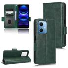 For Xiaomi Redmi Note 12 5G Global Symmetrical Triangle Leather Phone Case(Green) - 1