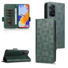 For Xiaomi Redmi Note 11 Pro Global Symmetrical Triangle Leather Phone Case(Green) - 1