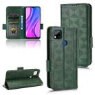 For Xiaomi Redmi 10A / 9C Symmetrical Triangle Leather Phone Case(Green) - 1