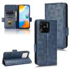 For Xiaomi Redmi 10C Symmetrical Triangle Leather Phone Case(Blue) - 1