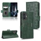 For Xiaomi Redmi K50 Gaming Symmetrical Triangle Leather Phone Case(Green) - 1