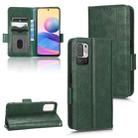 For Xiaomi Redmi Note 10 5G / 10T 5G Symmetrical Triangle Leather Phone Case(Green) - 1