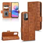 For Xiaomi Redmi Note 10 5G / 10T 5G Symmetrical Triangle Leather Phone Case(Brown) - 1