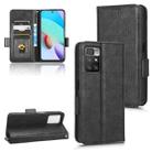 For Xiaomi Redmi 10 5G / Note 11E Symmetrical Triangle Leather Phone Case(Black) - 1