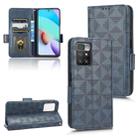 For Xiaomi Redmi 10 5G / Note 11E Symmetrical Triangle Leather Phone Case(Blue) - 1