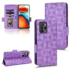 For Xiaomi Redmi Note 10 Pro 5G / Poco X3 GT Symmetrical Triangle Leather Phone Case(Purple) - 1