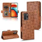 For Xiaomi Redmi Note 10 Pro 5G / Poco X3 GT Symmetrical Triangle Leather Phone Case(Brown) - 1