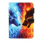 For Galaxy Tab A 8.0 (2019) T290 Cross Texture Painted Horizontal  Leather Case with Sleep / Wake-up Function & Card Slot & Holder & Wallet(Flame Wolf) - 2