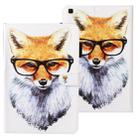 For Galaxy Tab A 8.0 (2019) T290 Cross Texture Painted Horizontal  Leather Case with Sleep / Wake-up Function & Card Slot & Holder & Wallet(Fox) - 1