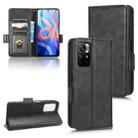 For Xiaomi Redmi 10/Note 11S 5G/Poco M4 Pro 5G Symmetrical Triangle Leather Phone Case(Black) - 1