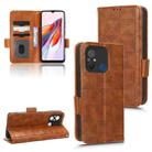 For Xiaomi Redmi 11A 4G Symmetrical Triangle Leather Phone Case(Brown) - 1