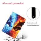 For iPad Air Cross Texture Painted Horizontal  Leather Case with Sleep / Wake-up Function & Card Slot & Holder & Wallet(Flame Wolf) - 7