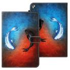 For iPad Air Cross Texture Painted Horizontal  Leather Case with Sleep / Wake-up Function & Card Slot & Holder & Wallet(Fish) - 1