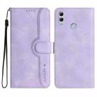 For Honor 10 Lite/Huawei P smart 2019 Heart Pattern Skin Feel Leather Phone Case(Purple) - 1