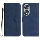 For Honor 70 Heart Pattern Skin Feel Leather Phone Case(Royal Blue) - 1