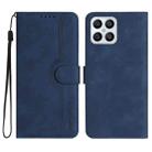 For Honor X8 4G/X30i/Play6T Pro Heart Pattern Skin Feel Leather Phone Case(Royal Blue) - 1