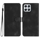 For Honor X8 4G/X30i/Play6T Pro Heart Pattern Skin Feel Leather Phone Case(Black) - 1