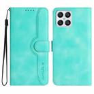 For Honor X8 4G/X30i/Play6T Pro Heart Pattern Skin Feel Leather Phone Case(Light Blue) - 1