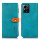 For Xiaomi Redmi Note 12 4G Global KHAZNEH Dual-color Cowhide Texture Flip Leather Phone Case(Blue) - 1