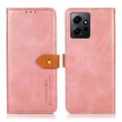For Xiaomi Redmi Note 12 4G Global KHAZNEH Dual-color Cowhide Texture Flip Leather Phone Case(Rose Gold) - 1