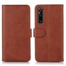 For Sony Xperia 1 V Cow Texture Leather Phone Case(Brown) - 1