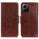 For Xiaomi Redmi Note 12 4G Global Nappa Texture Leather Phone Case(Brown) - 1