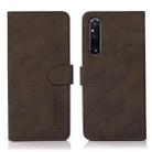 For Sony Xperia 1 V KHAZNEH Matte Texture Leather Phone Case(Brown) - 1