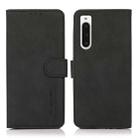 For Sony Xperia 10 V KHAZNEH Matte Texture Leather Phone Case(Black) - 1