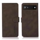 For Google Pixel 7a KHAZNEH Matte Texture Leather Phone Case(Brown) - 1