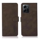 For Xiaomi Redmi Note 12 4G Global KHAZNEH Matte Texture Leather Phone Case(Brown) - 1