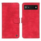 For Google Pixel 7a Antelope Texture Magnetic Buckle Leather Phone Case(Red) - 1