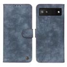 For Google Pixel 7a Antelope Texture Magnetic Buckle Leather Phone Case(Blue) - 1