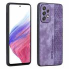 For Samsung Galaxy A52 5G AZNS 3D Embossed Skin Feel Phone Case(Purple) - 1