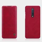 For OnePlus 8 NILLKIN QIN Series Crazy Horse Texture Horizontal Flip Leather Case with Card Slot(Red) - 1